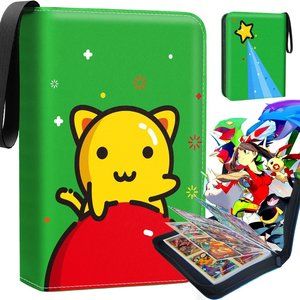 Unique 4 Pocket Card Binder Album Holds 400 Cards For Pokemon,Trading Card Holde